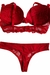 Conjunto Lingerie com Bojo Vermelho - loja online