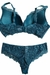 Conjunto Lingerie com Bojo Azul Turquesa - loja online