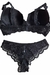 Conjunto Lingerie com Bojo Preto - loja online