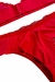 Conjunto Lingerie Pétalas Vermelho sem Aro sem Bojo