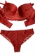 Conjunto Lingerie com Bojo Terracota 8077 - loja online