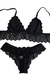 Conjunto sem Bojo Rendado Preto - Limangerie