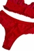 Conjunto Lingerie Tella Renda com Aro sem Bojo Vermelho