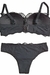 Imagem do Conjunto Lingerie com Bojo Preto Alça Removível