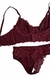 Conjunto Lingerie Tella Vinho com Aro sem Bojo - comprar online