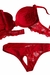 Conjunto Lingerie com Bojo Vermelho - comprar online