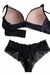 Conjunto Reforçado sem Aro com Renda Preto - comprar online
