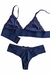 Conjunto Pétalas Azul-marinho sem Bojo sem Aro - comprar online