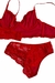 Conjunto Lingerie Tella Renda com Aro sem Bojo Vermelho - comprar online