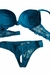 Conjunto Lingerie com Bojo Azul Turquesa