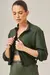 Casaco Cropped Manga Longa Verde Militar | POST CLASS