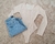 Jeans Mom + Body Manga Larga Beige Claro