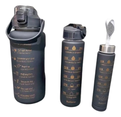 Set 3 Termo Botella Motivacional Con St - YCS Variedades