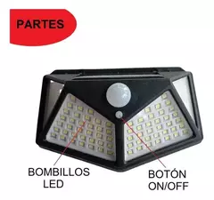 Imagen de Lampara Solar 100 Leds Sensor Movimiento