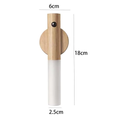 Lampara Magnética Sensor En Madera Vara