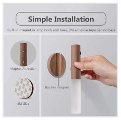 Lampara Magnética Sensor En Madera Vara - tienda en línea