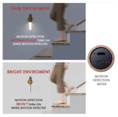 Lampara Magnética Sensor En Madera Vara - YCS Variedades