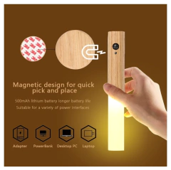 Lampara Magnética Sensor En Madera Vara en internet
