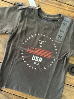 Camiseta Texas Farm - Marrom - comprar online
