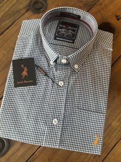 Camisa Austin Western M/C -Xadrez Azul - comprar online