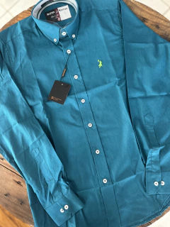 Camisa Austin Western M/L Verde Água
