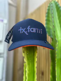 Boné Texas Farm- Azul Marinho/Laranja Neon