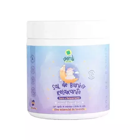 Sal de Banho Relaxante Aromaterapêutico: Óleo essencial de lavanda - Verdi Natural 500 g