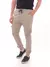 Calça Masculina Jogger Cargo Bege Com Bolsos E Cordão Ajustável