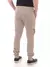 Calça Masculina Jogger Cargo Bege Com Bolsos E Cordão Ajustável - comprar online