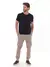 Calça Masculina Jogger Cargo Bege Com Bolsos E Cordão Ajustável - loja online