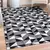 TAPETE JACQUARD 1.40mx2.50m GEOMETRICO PRETO