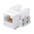 Módulo Jack Keystone Cat6 con terminación 110 (Punchdown) para faceplate - Color Blanco