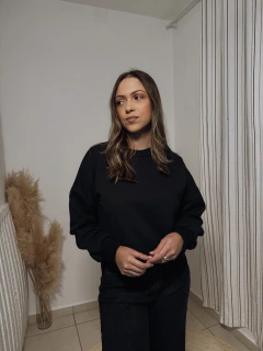 Blusa de Moletom sem gola Pietra