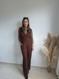 Conjunto Alfaiataria Grazi Marrom