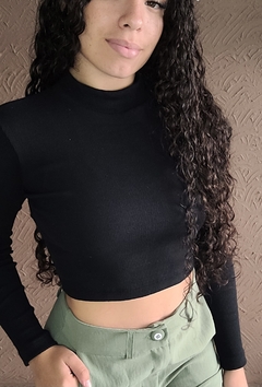 Cropped Manga Longa