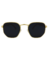 Óculos de Sol Hexagonal Madeira Preto com Dourado - comprar online