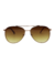 Óculos de Sol Aviador Dourado e Marrom - comprar online