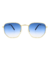 Óculos de Sol Hexagonal Azul Degradê - Fortuna Sunglasses | Óculos de Sol Femininos de Qualidade 
