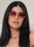 Óculos de Sol Capri Dourado e Rosa Degradê - Fortuna Sunglasses | Óculos de Sol Femininos de Qualidade 