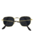 Óculos de Sol Hexagonal Preto e Dourado - Fortuna Sunglasses | Óculos de Sol Femininos de Qualidade 