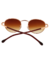 Óculos de Sol Round Marrom Degradê - Fortuna Sunglasses | Óculos de Sol Femininos de Qualidade 