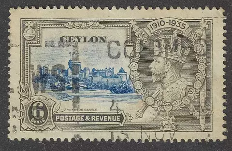 Ceilão, 6c (George V - Castelo de Windsor) - 1935