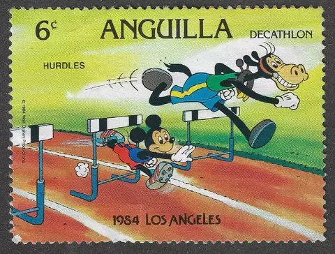 Anguilla, 6c (Mickey e Horácio) - 1984