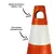 CONE DE SINALIZAÇÃO FIT LARANJA E BRANCO - 75 CM - loja online