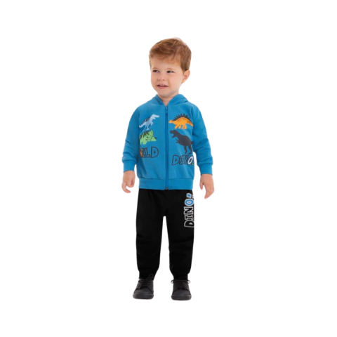 Conjunto Infantil Moletom Dinossauro - Menino