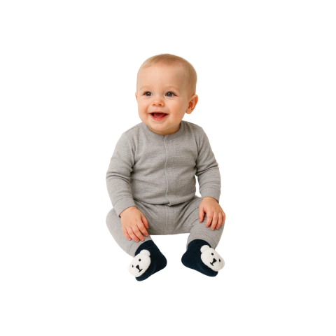 Meia Bebê Bichinho Antiderrapante - Menino