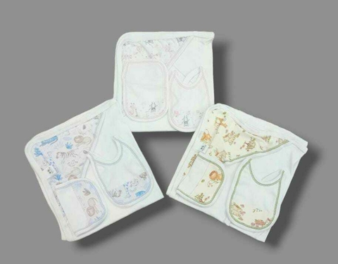 SET 3 PIEZAS MANTA, BABERO Y BABITA