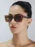 Óculos de Sol Feminino retro vintage retangular - Lojas  Cia