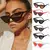 Imagem do Vintage Cat Eye Óculos De Sol Pequeno Retângulo Quadro UV400 Sombras Polarizad