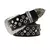 Totrust cinto de fivela larga para mulheres, vintage, strass, caveira, - loja online